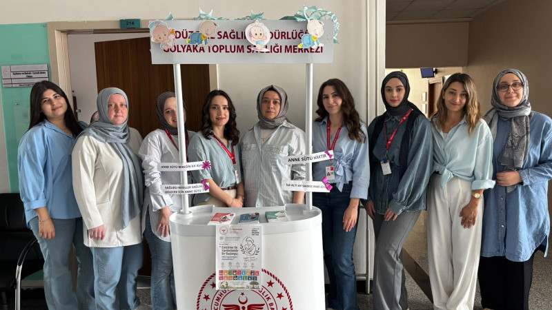 GÖLYAKA'DA ANNE SÜTÜNÜN ÖNEMİNE DİKKAT ÇEKİLDİ 