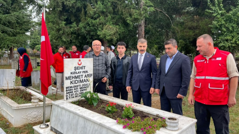 ŞEHİT MEHMET ARİF KIDIMAN, MEZARI BAŞINDA ANILDI