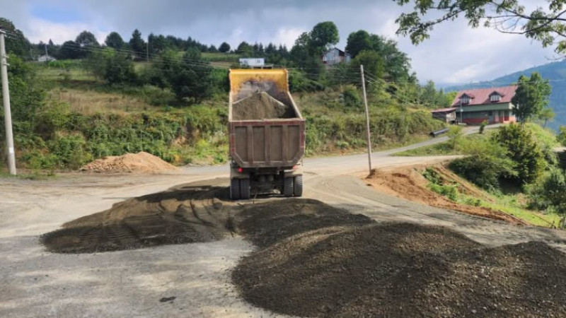 KARDÜZ YAYLA YOLU ASFALTA HAZIRLANIYOR